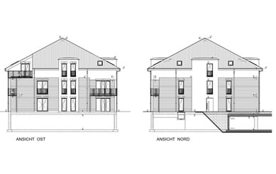 Neubau von 4 MFH mit Tiefgaragen 